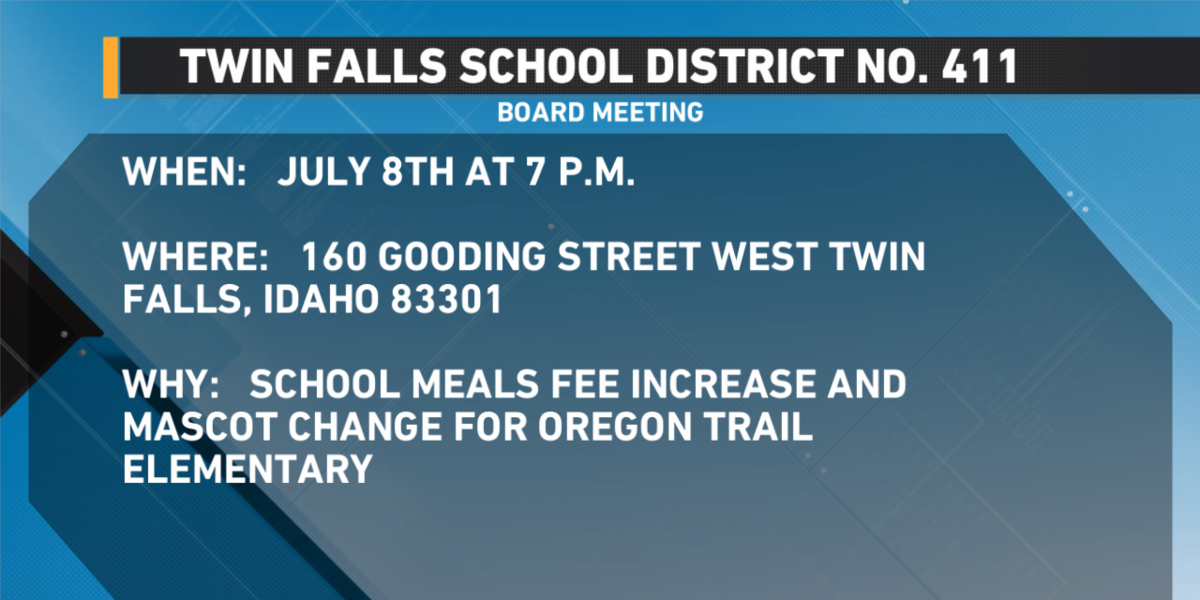 Twin Falls School District schedules board meeting to discuss