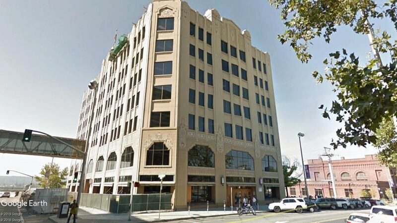 Google Earth image of Spokane City Hall in downtown Spokane, Washington.