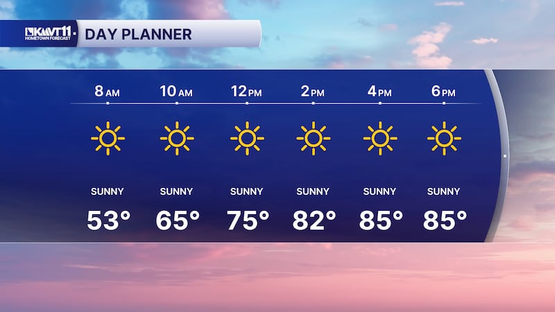 Thursday brings the warmest day of the week, with a high-pressure system settling in, bringing...
