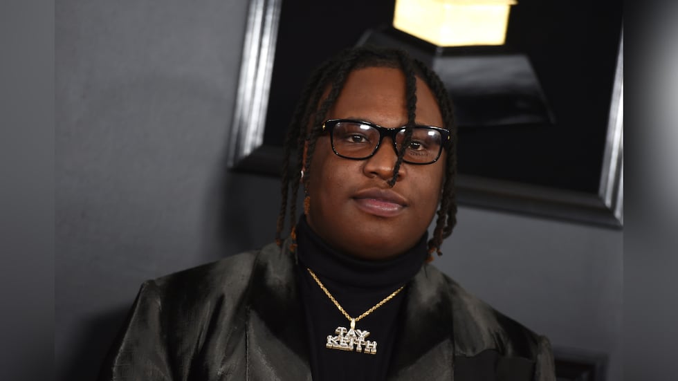 FILE -- Tay Keith arrives at the 61st annual Grammy Awards at the Staples Center on Sunday,...