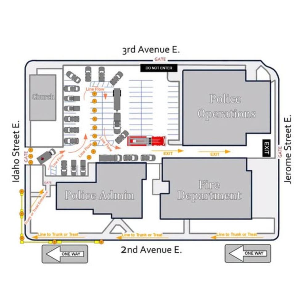 First responder Truck or Treat event-layout map.