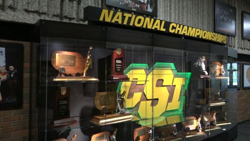 New trophy display at College of Southern Idaho (KMVT/Aisha Carter).