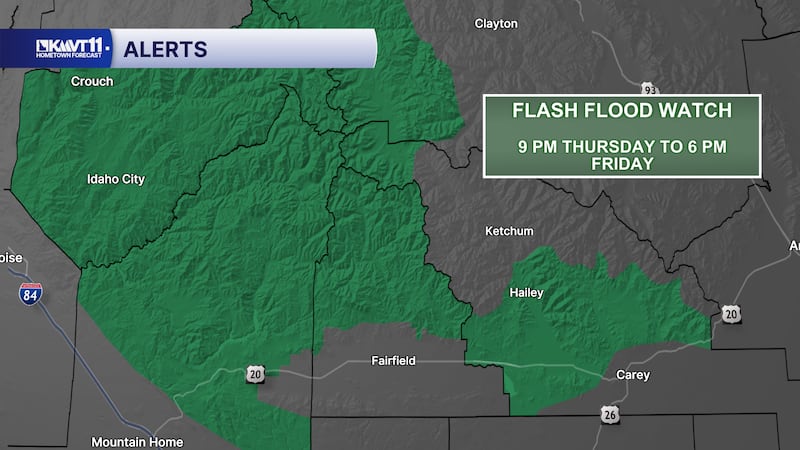 Heavy rainfall expected over burn scar areas could trigger FLASH FLOODING and DEBRIS FLOWS.