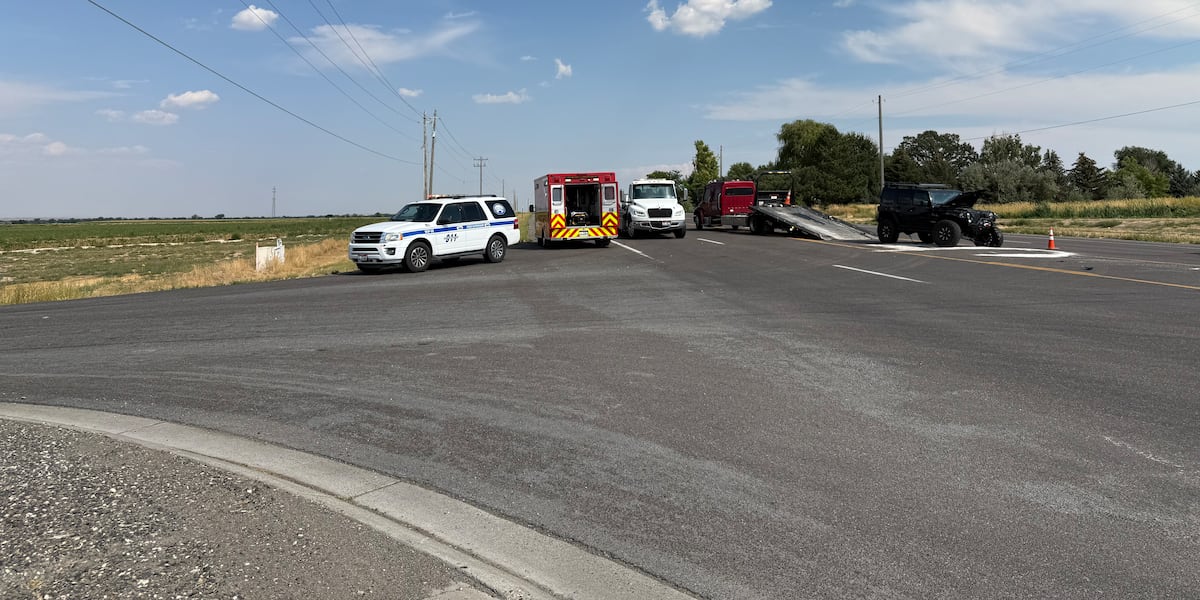 Westbound U.S. Highway 30 after crash outside Twin Falls