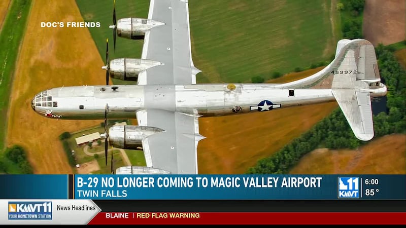 Last week, the Magic Valley Airshow announced that a B-29 was coming to the airport.